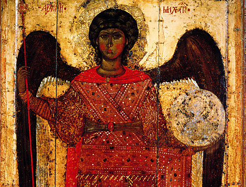 Фрагмент иконы "Архангел Михаил" (ок. 1300 года). Источник: http://ru.wikipedia.org