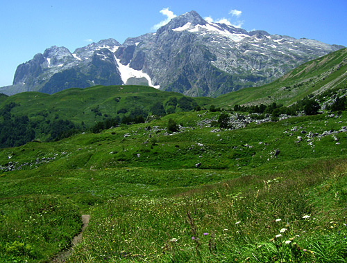 Вид на гору Фишт, "тропа тридцатки". Адыгея, август 2010 года. Фото "Кавказского узла"