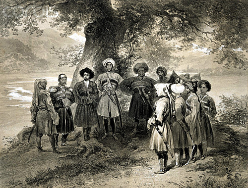 Совещание князей-черкесов (одной из народностей адыгов) в 1839—40-х гг. Фото с сайта http://ru.wikipedia.org