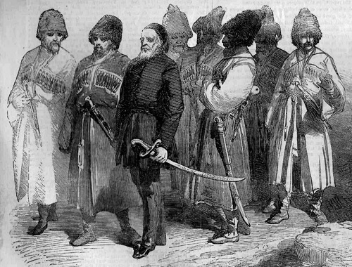 Фрагмент иллюстрации "Делегация черкесских старейшин к султану", 1856 год. Источник: http://heku.ru