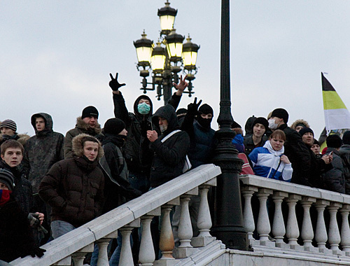 Участники митинга в память о Егоре Свиридове на Манежной площади в Москве, 11 декабря 2010 года. Фото Юрия Тимофеева, www.flickr.com/photos/yuri_timofeyev