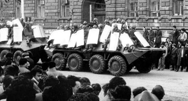 Советские войска в Баку, январь 1990 года. Фото: http://kackad.com