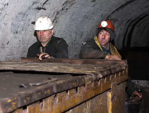 Рабочие шахты Ткибули, Грузия. Фото: www.ekhokavkaza.com