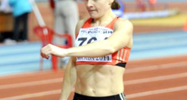 Олеся Забара на чемпионате Европы по легкой атлетике в Париже 5 марта 2011 г. Фото с сайта Федерации легкой атлетики России RusAthletics.ru