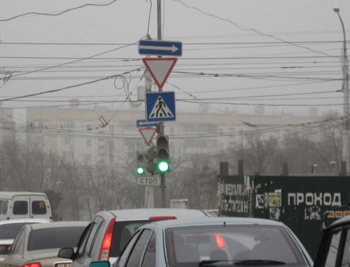 Пылевое облако в Астрахани. 5 апреля 2011 г. Фото "Кавказского узла"