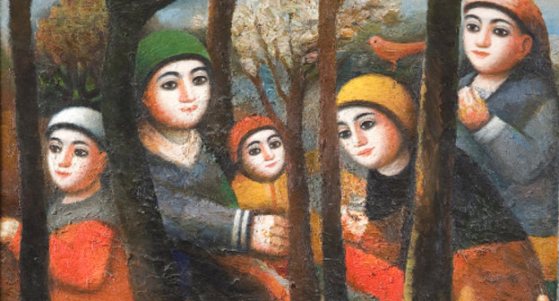 Гейюр Юнус . «На даче Апшерона». 2001 г. Холст, масло. 60х82 см. Выставка в Государственном музее искусства народов Востока 22 апреля 2011 г.