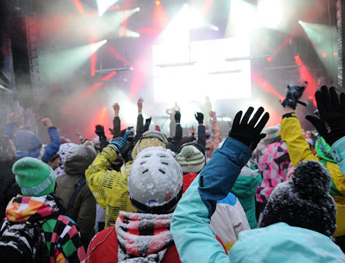 Второй музыкальный фестиваль Red Rocks состоялся на горнолыжном курорте "Горная карусель" в Сочи, 18 февраля 2012 г. Фото Ольги Осутиной для «Кавказского узла»