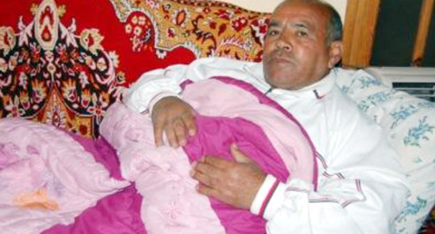 Житель Масаллинского района Азербаджана, участник голодовки протеста. 27 марта 2012 г. Фото ИА "Туран"