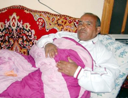 Житель Масаллинского района Азербаджана, участник голодовки протеста. 27 марта 2012 г. Фото ИА "Туран"