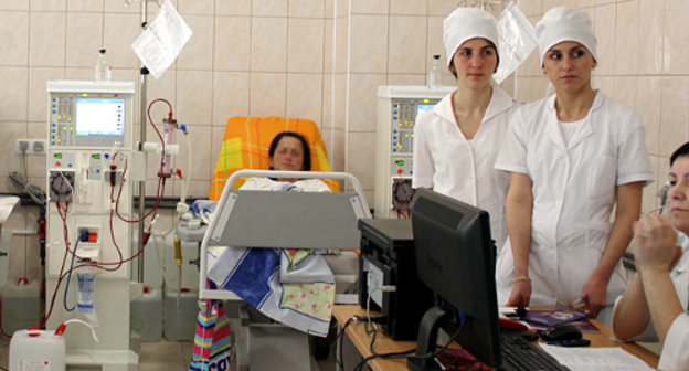 Абхазия, 6 апреля 2012 г. Отделение гемодиализа в Республиканской больнице Сухума. Фото Анжелы Кучуберия для "Кавказского узла"