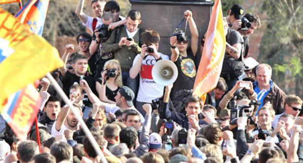 Митинг в поддержку Олега Шеина в Астрахани. 14 апреля 2012 г. Фото Ивана Ротанова для "Кавказского узла"