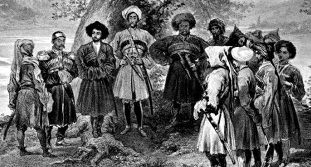 Совещание черкесских князей в 1839—40-х гг. Фото: http://ru.wikipedia.org