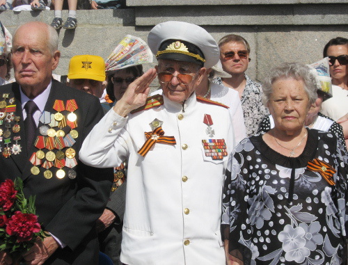 Ветераны на параде Победы в Волгограде 9 мая 2012 г. Фото Вячеслава Ященко для "Кавказского узла"