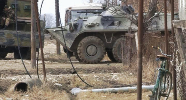 Спецоперация в селе Новосаситли Хасавюртовского района Дагестана. 18 марта 2012 г. Фото: www.nak.fsb.ru