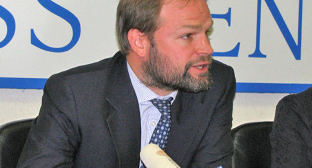 Представители Amnesty International представили доклад "Права человека в современном мире". На снимке: Джон Дальхизен. Москва, 23 мая 2012 г. Фото Натальи Крайновой для "Кавказского узла"
