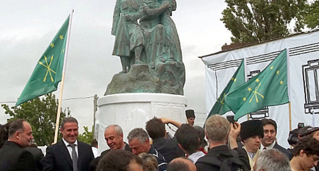 Грузия, Анаклия, 21 мая 2012 г. Мероприятия в День памяти жертв Кавказской войны. Открытие мемориала жертвам геноцида черкесского народа. Фото Нико Багратиони для "Кавказского узла"