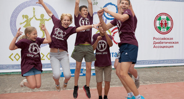 Победители Третьей Диаспартакиады в Сочи - команда Ростова-на-Дону. 4 июля 2012 г. Фото Андрея Дронски, пресс-служба  Диаспартакиады-2012