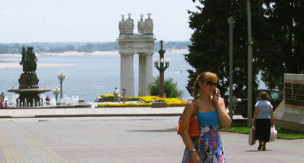 Волгоград, вид на набережную 62-й армии от аллеи Героев. Июль 2012 г. Фото Вячеслава Ященко для "Кавказского узла"
 