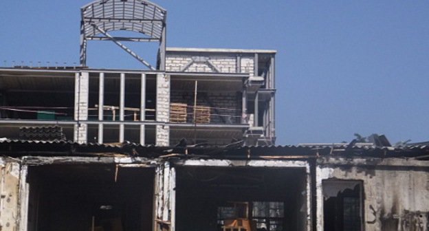 Здание Сочи УВД после пожара 24 июля 2012 г. Фото Светланы Кравченко для "Кавказского узла"