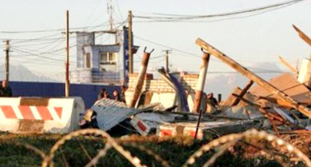 КПП Чермен. Северная Осетия, 23 октября 2012 г. Фото http://osetia.kvaisa.ru