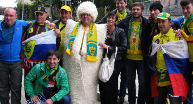 Болельщики "Анжи" в Ливерпуле, Великобритания, 25 октября 2012 г. Фото Тимура Исаева для "Кавказского узла"