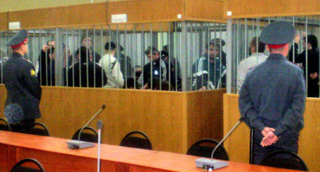 Подсудимые по делу о нападении на Нальчик в зале суда. Фото Людмилы Маратовой для "Кавказского узла"