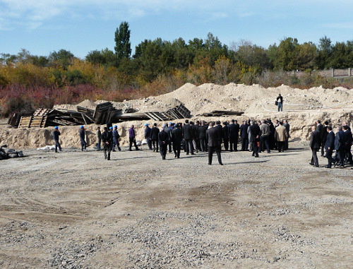 Строительная площадка будущего "Армянского онкологического центра превосходства". Ереван, 30 октября 2012 г. Фото Армине Мартиросян для "Кавказского узла"