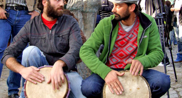 Акция в защиту исторической площади в Тбилиси. 3 ноября 2012 г. Фото Эдиты Бадасян для "Кавказского узла"