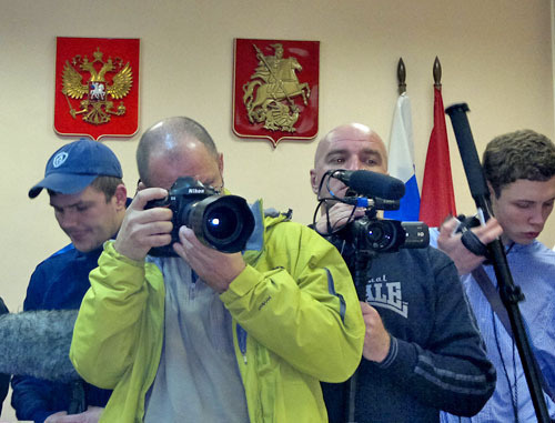 Журналисты в зале суда. Москва, 2 ноября 2012 г. Фото Юлии Буславской для "Кавказского узла"