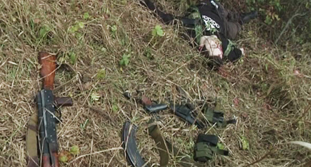 На месте спецрперации в Баксанском районе КБР. Фото Оперативного штаба УФСБ по КБР