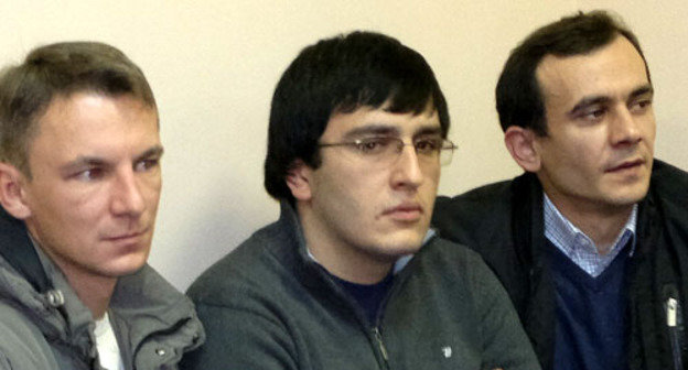 Фуад Мирзоев (справа) и Зураб Рамазанов. Москва, 2 ноября 2012 г. Фото Юлии Буславской для "Кавказского узла"