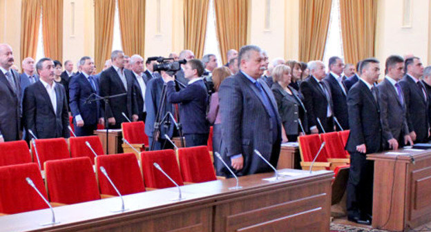 Открытие первого заседания Парламента Северной Осетии пятого созыва, Владикавказ, 20 ноября 2012 г. Фото: информационно-аналитического центра Парламента РСО-Алания для Кавказского узла