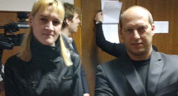 Адвокаты Игоря Березюка Светлана Аввакумова и Дмитрий Аграновский. Москва, 15 марта 2012 г. Фото Юлии Буславской для "Кавказского узла"