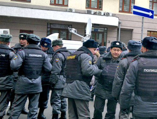 Полиция на улицах Москвы. 27 ноября 2012 г. Фото Юлии Буславской для "Кавказского узла"