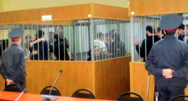 Подсудимые по делу о нападении на Нальчик в зале суда. Фото Людмилы Маратовой для "Кавказского узла"