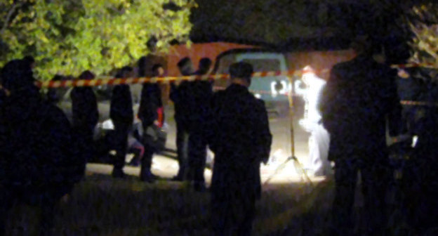 На месте убийства Казбека Геккиева в Нальчике. 5 декабря 2012 г. Фото пресс-службы  МВД по Кабардино-Балкарской Республике, http://07.mvd.ru