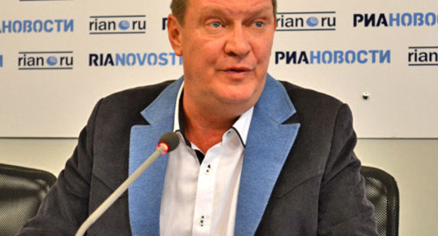 Николай Свентицкий на пресс-конференции в Тбилисском международном пресс-центре РИА "Новости. Тбилиси, 6 декабря 2012 г. Фото Эдиты Бадасян для "Кавказского узла"