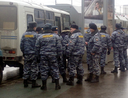 Усиленные меры безопасности в Москве. Декабрь 2011 г. Фото Юлии Буславской для "Кавказского узла"