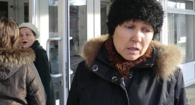 Алла Воробьева записалась на прием Александра  Бастрыкина срочной телеграммой, однако в списках ее не оказалось. Краснодар, 6 декабря 2012 г. Фото Натальи Дорохиной для "Кавказского узла"