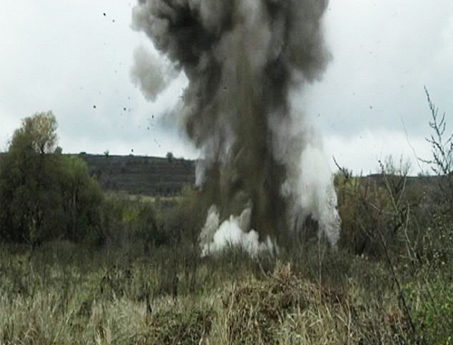 Уничтожение схрона с боеприпасами в Баксанском районе КБР. Фото: http://nak.fsb.ru/