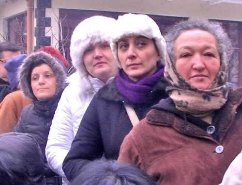 Участники акции протеста против ареста генерального директора телекомпании "Рустави-2". Тбилиси, 20 декабря 2012 г. Фото Беслана Кмузова для "Кавказского узла"