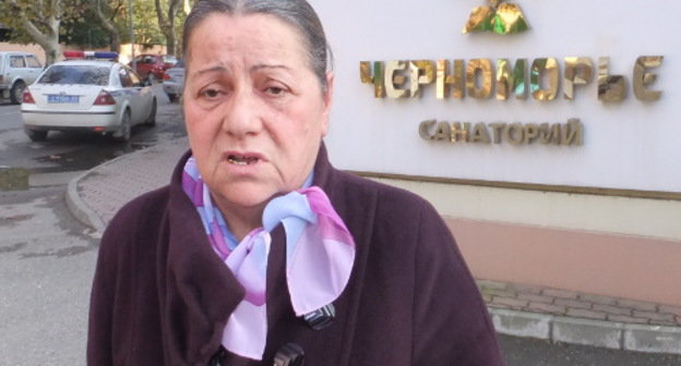 Жительница Сочи Дездемона Джамбурия, попавшая на прием к Александру Бастрыкину. Сочи, 25 декабря 2012 г. Фото Светланы Кравченко для "Кавказского узла"