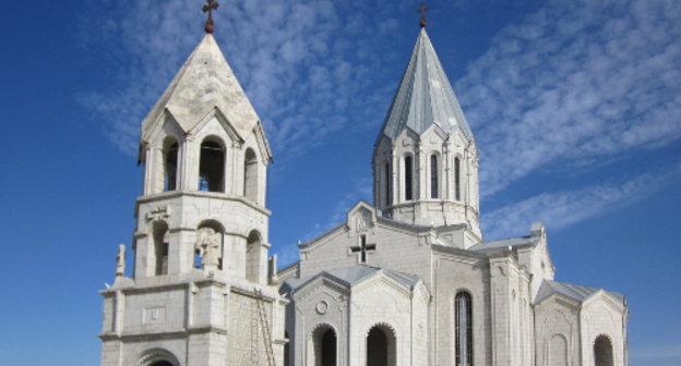 Собор Святого Христа Всеспасителя Казанчецоц города Шуши. Нагорный Карабах, 4 ноября 2012 г. Фото Алвард Григорян для "Кавказского узла"