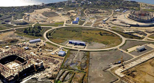 Строительство олимпийских объектов в Сочи. Фото http://www.sochi-city.ru