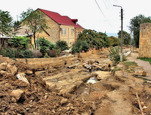 Последствия потопа в Дербенте, Дагестан. 13 октября 2012 г. Фото Махача Ахмедова для "Кавказского узла"