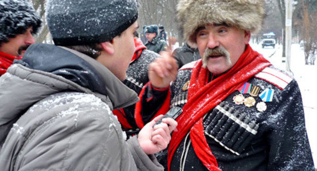 Митинг с требованием признания казаков народом состоялся в Ростове-на-Дону. 26 января 2013 г. Фото Олеси Диановой для "Кавказского узла"