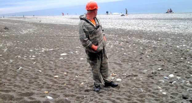 Пляж в Имеретинской низменности. Сочи, осень 2012 г. Фото Светланы Кравченко для "Кавказского узла"