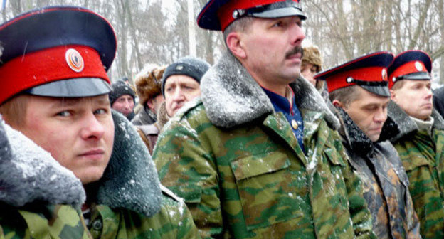 Представители донских казаков. Ростов-на-Дону, 26 января 2013 г. Фото Олеси Диановой для "Кавказского узла"