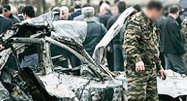 На месте теракта в Хасавюрте. Фото пресс-службы МВД Дагестана, http://05.mvd.ru