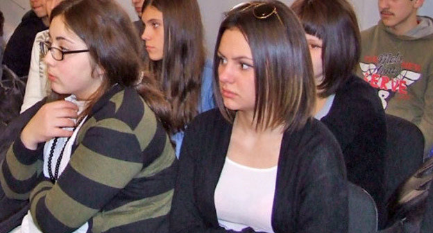 Пресс-конференция в Тбилисском международном пресс-центре РИА Новости. Тбилиси, 12 февраля 2013 г. Фото Эдиты Бадасян для "Кавказского узла"